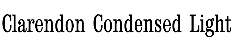 Clarendon Condensed Light  font preview