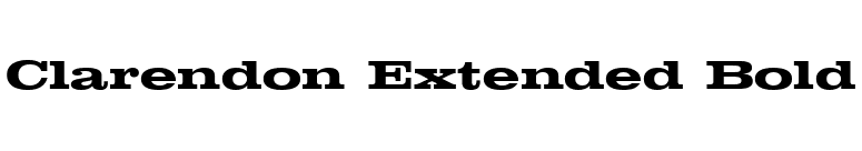 Clarendon Extended Bold font preview