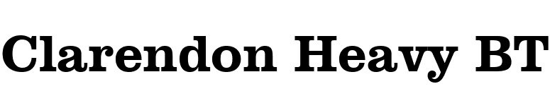 Clarendon Heavy BT font preview