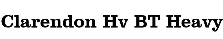 Clarendon Hv BT Heavy font preview