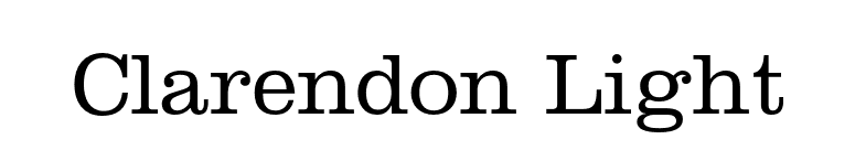 Clarendon Light font preview