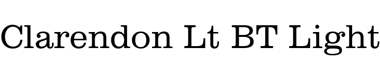 Clarendon Lt BT Light font preview
