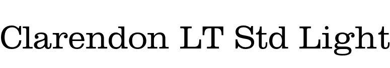 Clarendon LT Std Light font preview