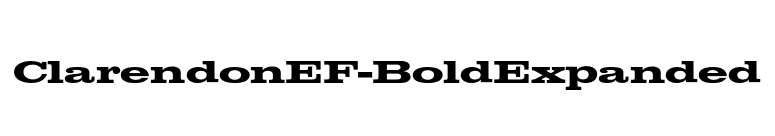 ClarendonEF-BoldExpanded font preview