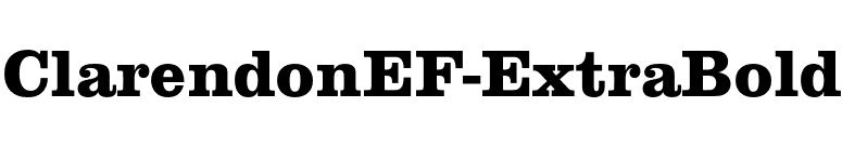 ClarendonEF-ExtraBold font preview