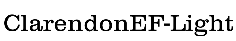 ClarendonEF-Light font preview