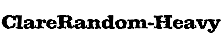ClareRandom-Heavy font preview