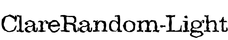 ClareRandom-Light font preview