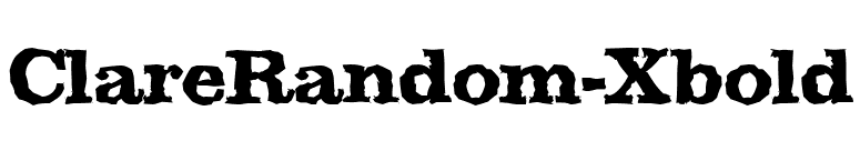 ClareRandom-Xbold font preview