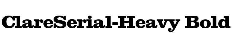 ClareSerial-Heavy Bold font preview