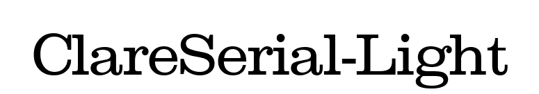 ClareSerial-Light font preview