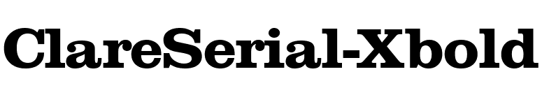 ClareSerial-Xbold font preview