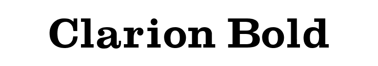 Clarion Bold font preview