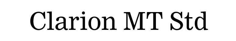 Clarion MT Std font preview