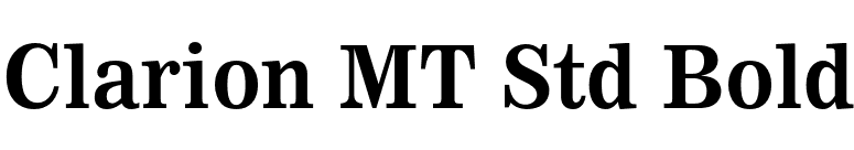 Clarion MT Std Bold font preview