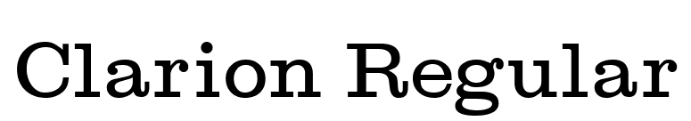 Clarion Regular font preview