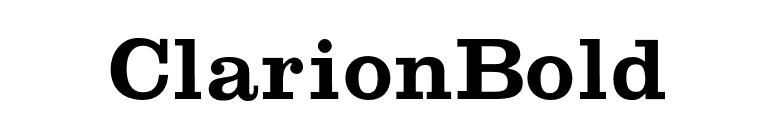 ClarionBold font preview