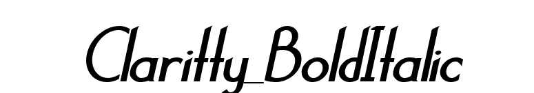 Claritty_BoldItalic font preview