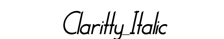 Claritty_Italic font preview