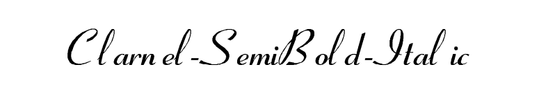Clarnel-SemiBold-Italic font preview