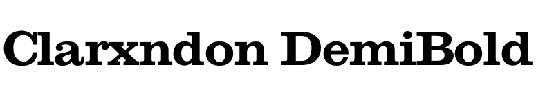 Clarxndon DemiBold font preview