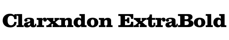 Clarxndon ExtraBold font preview