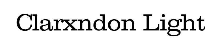 Clarxndon Light font preview