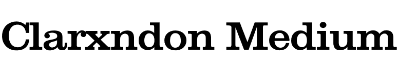 Clarxndon Medium font preview