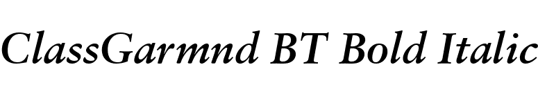 ClassGarmnd BT Bold Italic font preview