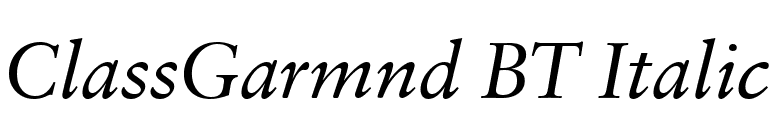 ClassGarmnd BT Italic font preview