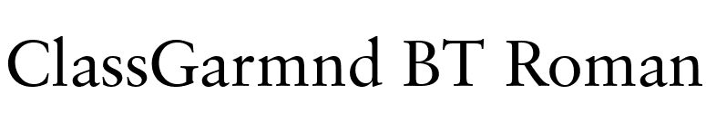 ClassGarmnd BT Roman font preview