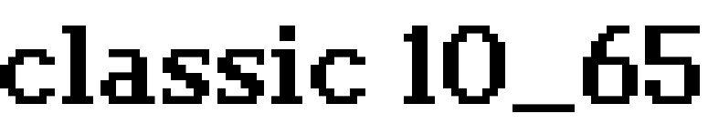 classic 10_65 font preview