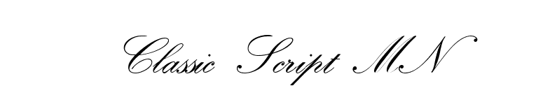 Classic Script MN font preview
