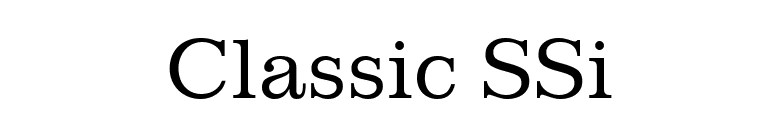 Classic SSi font preview