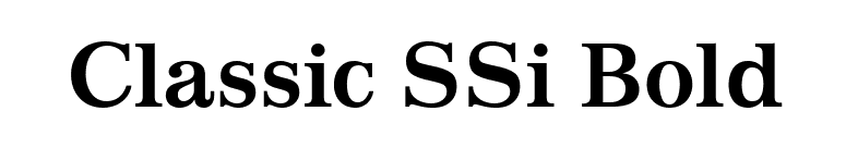 Classic SSi Bold font preview