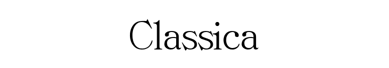 Classica font preview