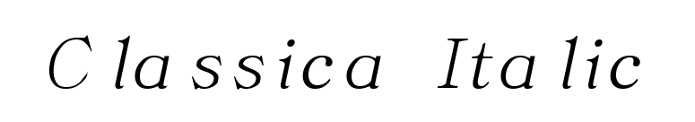 Classica Italic font preview