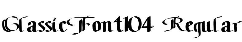 ClassicFont104 Regular font preview