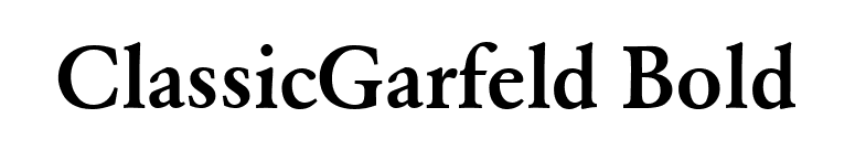 ClassicGarfeld Bold font preview