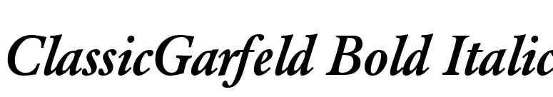 ClassicGarfeld Bold Italic font preview