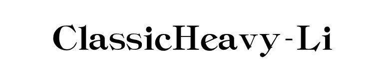 ClassicHeavy-Li font preview