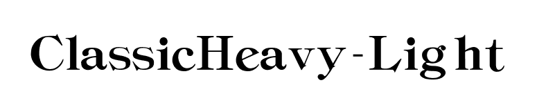 ClassicHeavy-Light font preview