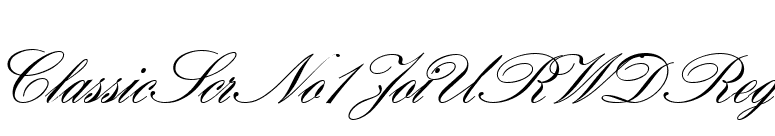 ClassicScrNo1JoiURWDReg font preview