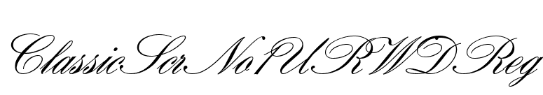 ClassicScrNo1URWDReg font preview