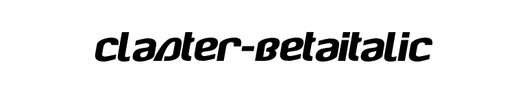 Claster-BETAitalic font preview