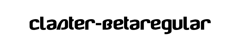 Claster-BETAregular font preview