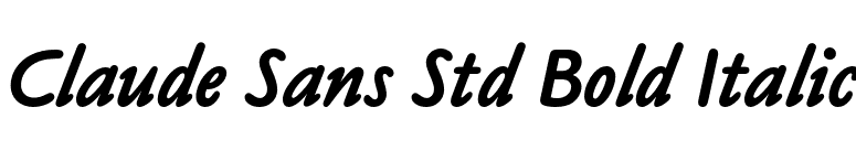 Claude Sans Std Bold Italic font preview