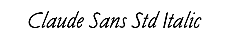 Claude Sans Std Italic font preview