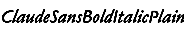 ClaudeSansBoldItalicPlain font preview