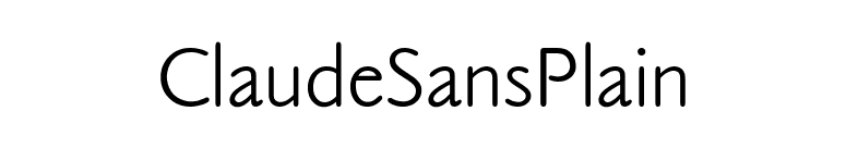 ClaudeSansPlain font preview